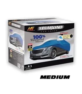 Lona protectora 100% impermeable HS 04.450 tamaño Mediano, ideal para autos compactos y sedanes.