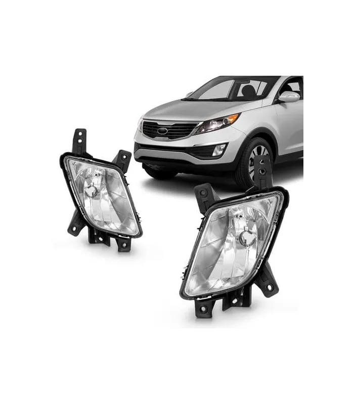 Faroles Neblineros Halógenos Bumper Frontal Kia Sportage 2011 2012 2013 2014 2015 Set Completo FDLEDKST-1115