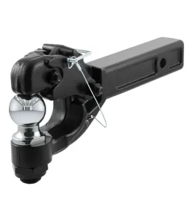 Adaptador de Jalón Curt 48007 Tipo Pintle Hook con Bola de 2 pulgadas Capacidad 16000 libras