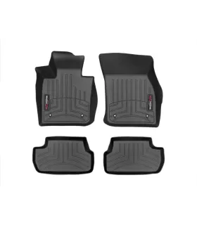 Alfombras Tipo Bandeja WeatherTech FloorLiner para Mini Cooper HardTop 2014-2023 Set Completo 1ra y 2da Fila Ref 44675-1-2 Negro