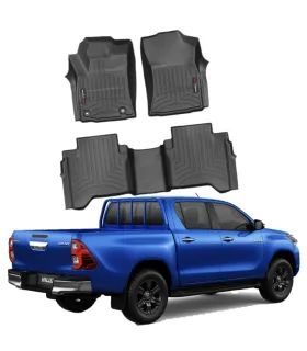 Alfombras Tipo Bandeja WeatherTech FloorLiner para Toyota Hilux Revo 2016 2017 2018 2019 2020 2021-2026