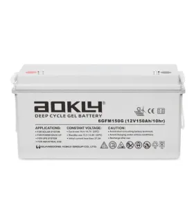 Batería de Gelatina 150 Amperios 12V AOKLY 6GFM150G Ciclo Profundo Sistemas Solares e Inversores Garantía 60 Meses