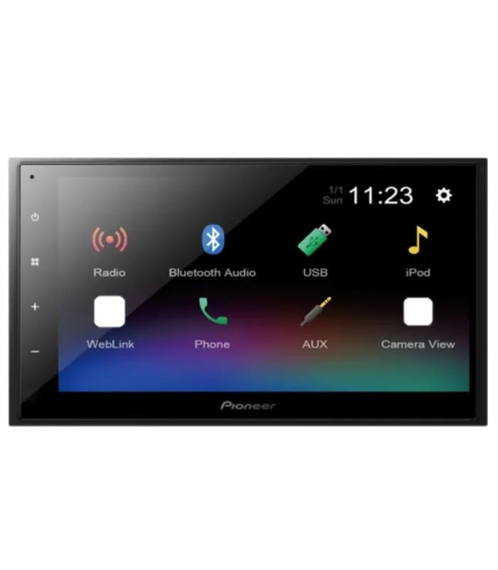Radio Pioneer DMH-340EX Pantalla Tactil Capacitiva 6.8 Pulgadas Bluetooth USB Amazon Alexa Vozsis Doble DIN