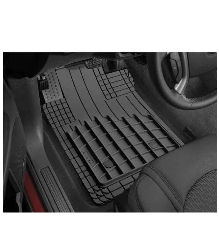 Alfombras Universales Recortables WeatherTech Heavy Duty Trim to Fit Set Completo de 4 Piezas Goma Negra de Alta Densidad