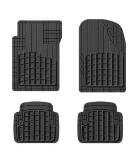 Alfombras Universales Recortables WeatherTech Heavy Duty Trim to Fit Set Completo de 4 Piezas Goma Negra de Alta Densidad