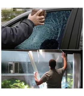 Laminado de Seguridad para Cristales 4 Micras Pelicula Anti Impacto Transparente Proteccion Robos Instalacion Exclusiva SD