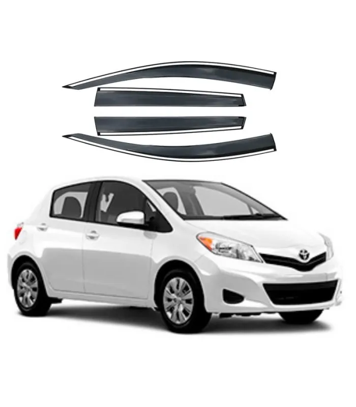 Viseras Toyota Vitz 2012-2014 Ribete Plateado