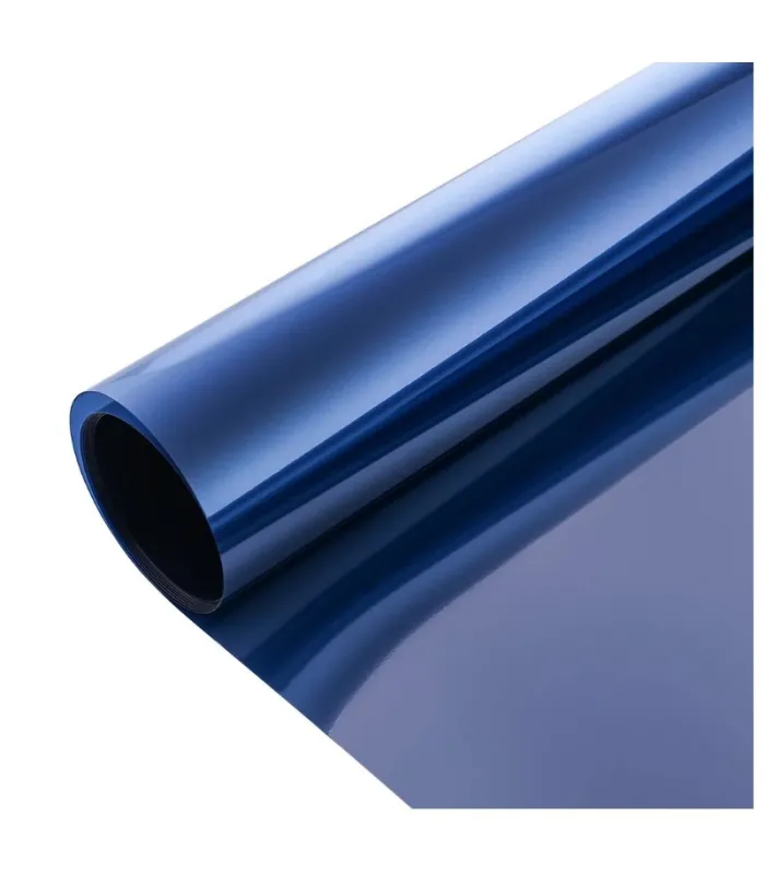 Papel Laminado Sky Blue Reflectivo, muestra ángulo distinto.