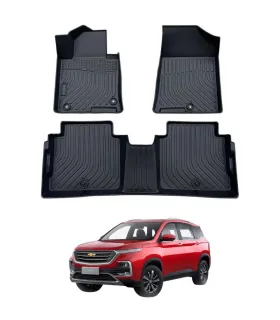 Alfombras Tipo Bandeja Focus Mats Chevrolet Captiva 2023 2024 2025 2026 Ajuste 3D Material TPE Impermeable Proteccion Interior