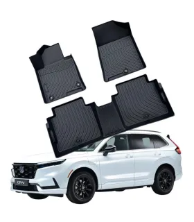 Alfombras de Piso y Baúl Focus Mats Honda CR-V 2023 2024 2025 Negra Calce Perfecto 3D