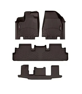 Alfombras WeatherTech FloorLiner para Nissan Pathfinder R53 2022 2023 2024 2025 2026 Set Modular 2 o 3 Filas Bandeja 3D Cocoa