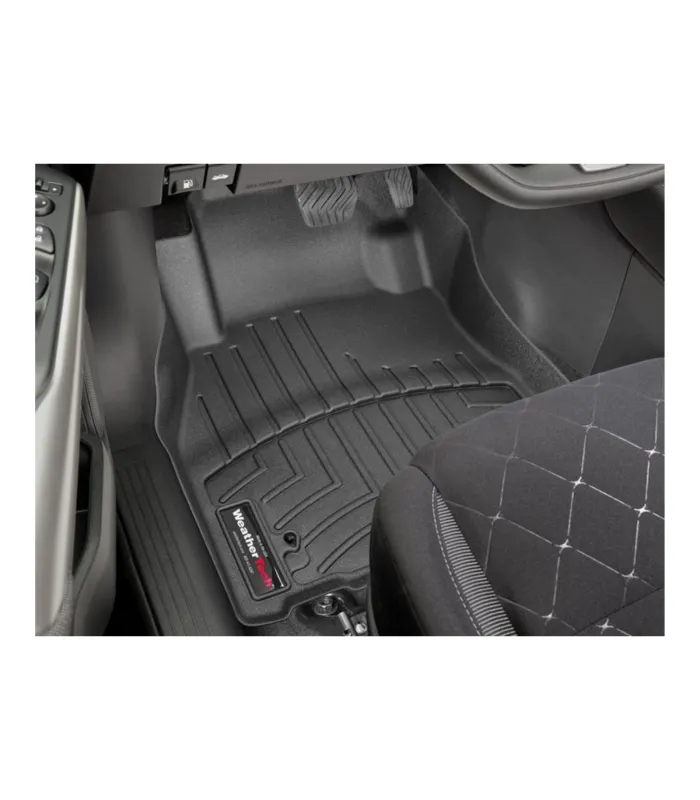 Alfombras WeatherTech FloorLiner para Nissan Kicks Primera Generacion P15 2018-2025 Set Completo Muestra delantera