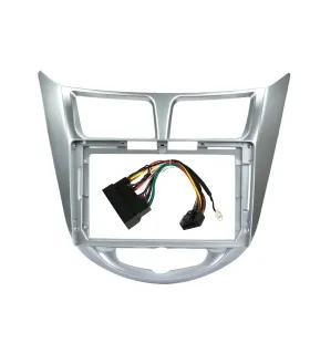Kit de Instalación Radio 9 Pulgadas para Hyundai Accent 2011 a 2018 Marco Fascia y Arnés Plug and Play