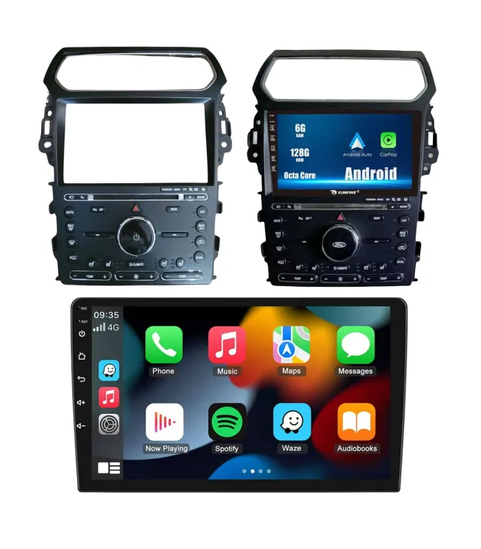 Kit de Instalación Radio 10 Pulgadas Ford Explorer 2011-2019 con Módulo CANBUS y Facia Plug & Play KARFE10-1119
