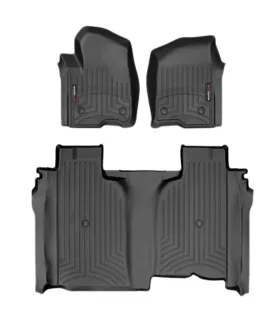 Alfombras WeatherTech FloorLiner para Chevrolet Silverado 1500 Crew Cab 2019- 2026 Set Completo negro