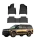 Alfombras WeatherTech FloorLiner para Hyundai Santa Fe 2024 2025 2026 Set de 2 o 3 Filas Ajuste Laser 3D Negro