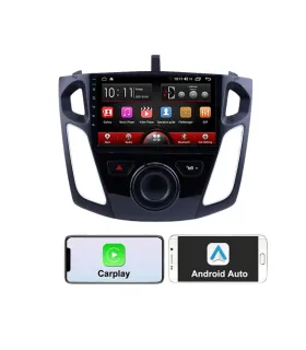 Combo Multimedia 9 Pulgadas Onelux QLED para Ford Focus 2012-2018 Android Auto Apple CarPlay y Camara de Reversa HD