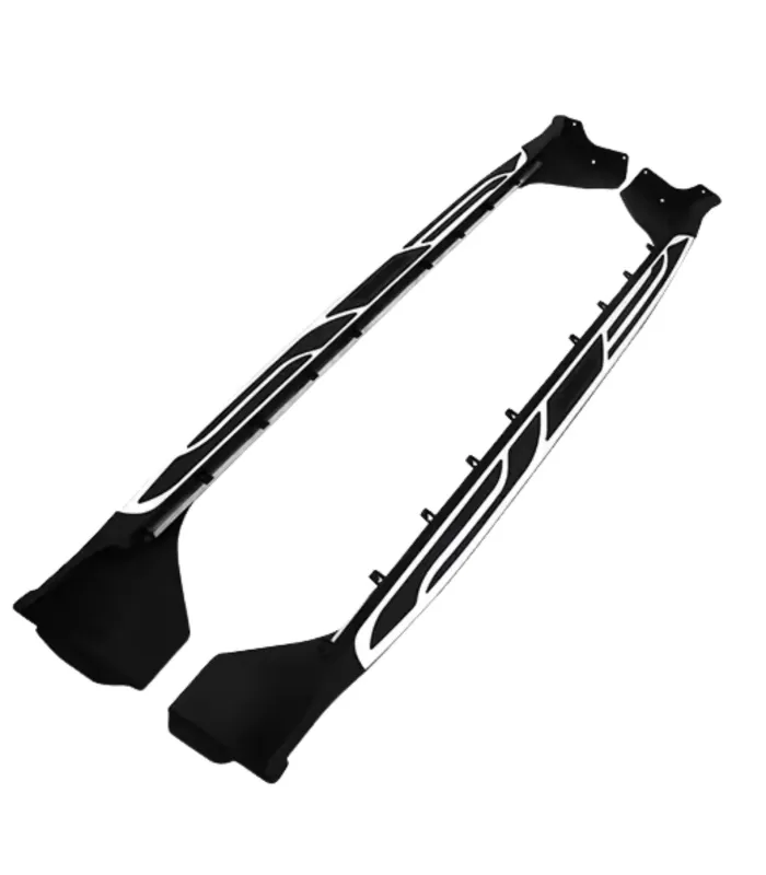 Estribos Laterales tipo Plataforma Aluminio Jeep Grand Cherokee 2011-2020 Negro Plata