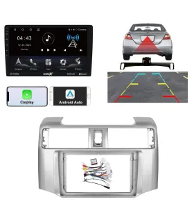 Combo Radio Pantalla Android 9 pulgadas Toyota 4Runner 2010 a 2020 con CarPlay Android Auto y Kit de Instalación Canbus Incluido