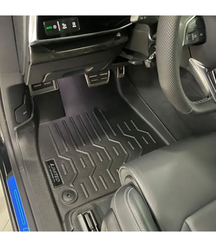 Alfombras Tipo Bandeja LIMITED para Audi Q7 años 2019-2024 Ajuste Perfecto TPE Negro Set 3 Piezas Envío Gratis