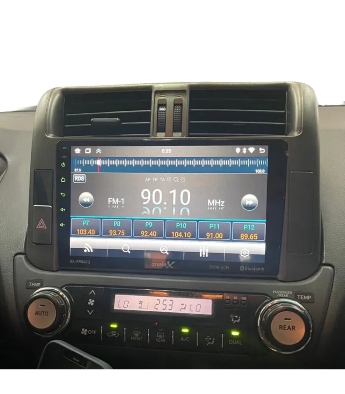 Kit de Radio Android 9 Pulgadas QLED para Toyota Prado 2010-2013 Apple CarPlay Android Auto y Camara de Reversa