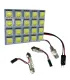 Panel LED de Techo Onelux 4156-20 con 20 puntos LED y adaptadores universales para interior de vehículo