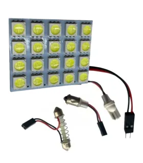 Panel LED de Techo Onelux 4156-20 con 20 puntos LED y adaptadores universales para interior de vehículo