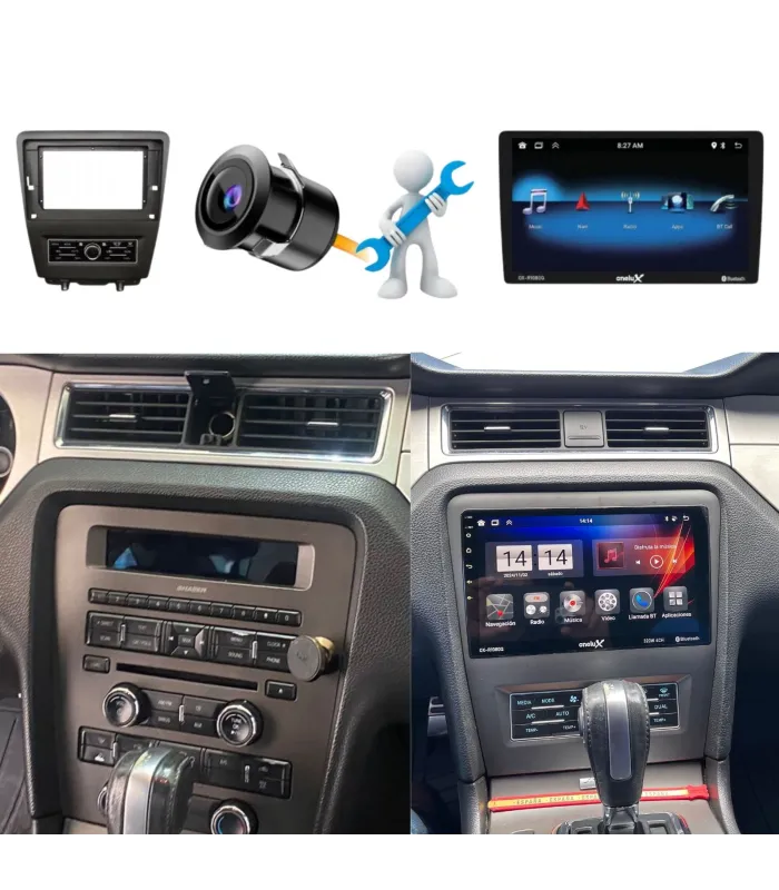 Radio 10.1" Ford Mustang 2008 - 2013 | Antes y después