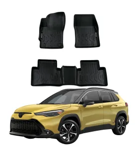 Alfombras Tipo Bandeja LIMITED para Toyota Corolla Cross años 2021 2022 2023 2024 2025 Ajuste Perfecto TPE Negro