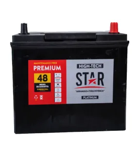 Batería Star Premium High Tech NS60R Grupo 51 12V 500 CCA 48 Meses Garantía RD Positivo Derecha