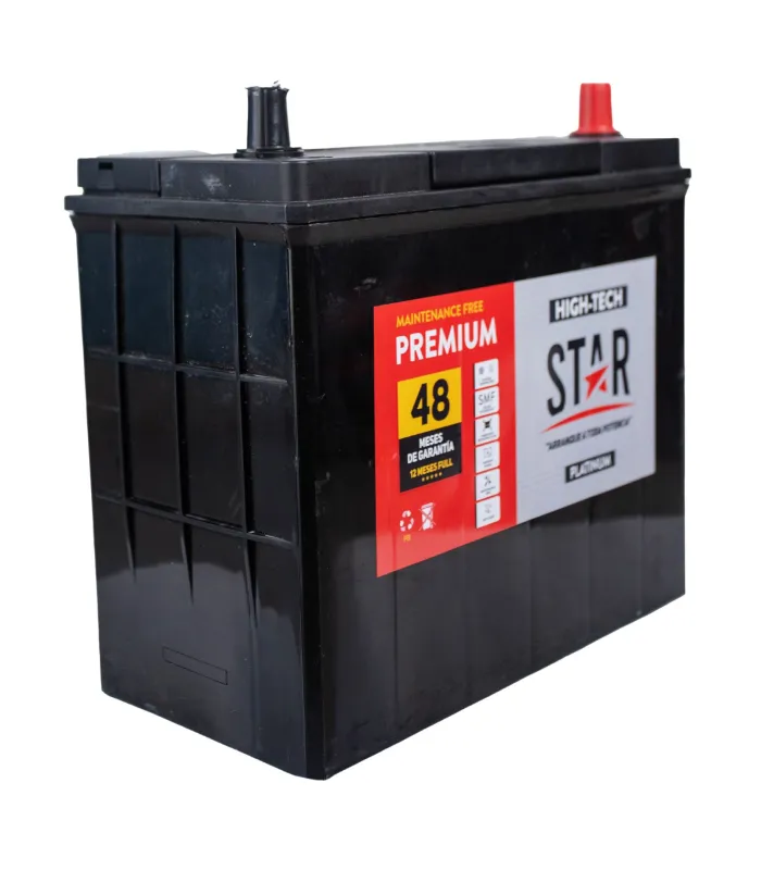 Batería Star Premium High Tech NS60R Grupo 51 12V 500 CCA 48 Meses Garantía RD Positivo Derecha