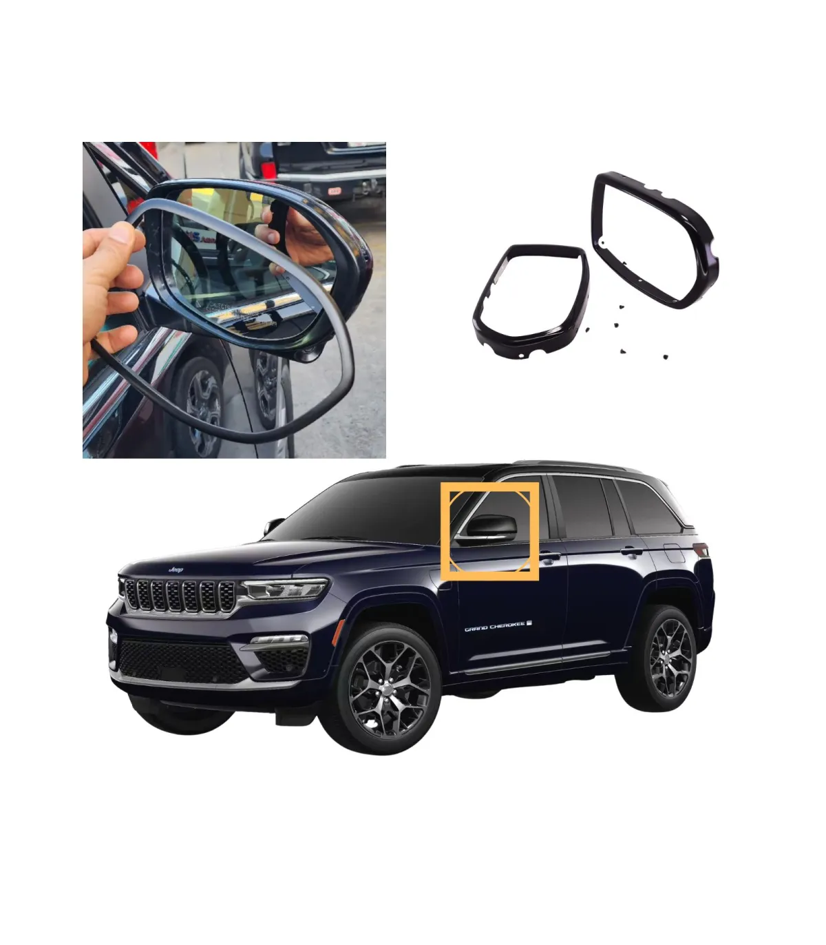 2 Cubiertas Espejo Retrovisor Cromadas Para Jeep Compass 2017+ Y Cherokee 2014+ | ABS