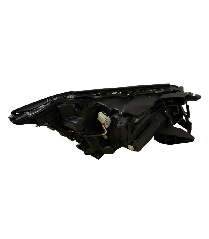 Vista trasera de la pantalla delantera izquierda para Toyota Prado, mostrando el conector eléctrico.