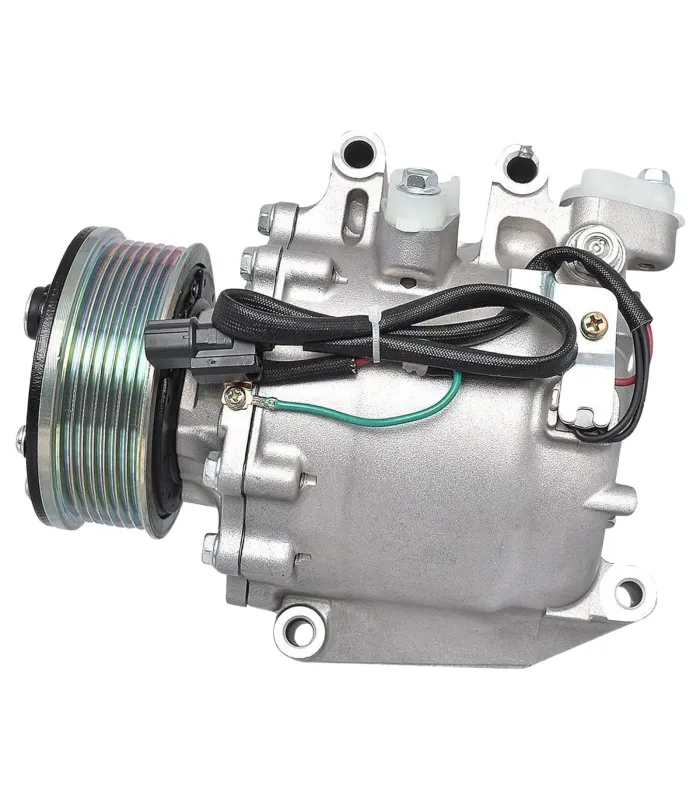 Compresor de aire acondicionado OEM para Honda Civic 2006-2011, vista lateral con polea