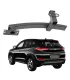 Jalón de remolque instalado, con vista a la parte trasera de un Hyundai Tucson 2017-2021, ideal para porta bicicletas.