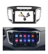 Vista de la facia de 10 pulgadas para Hyundai Cantus, destacando el ajuste de color y textura al tablero.