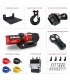 Winche eléctrico X-Bull 4500 Lbs con cuerda sintética, motor de 1.5 HP y resistencia al agua IP66.