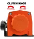 Perilla de embrague del winche X-Bull en las posiciones 'Freespooling' (desembobinado libre) y 'Engaged' (embragado).