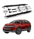 Estribo lateral de lujo Honda CR-V (2017-2022), vista delantera, mostrando el ajuste OEM.
