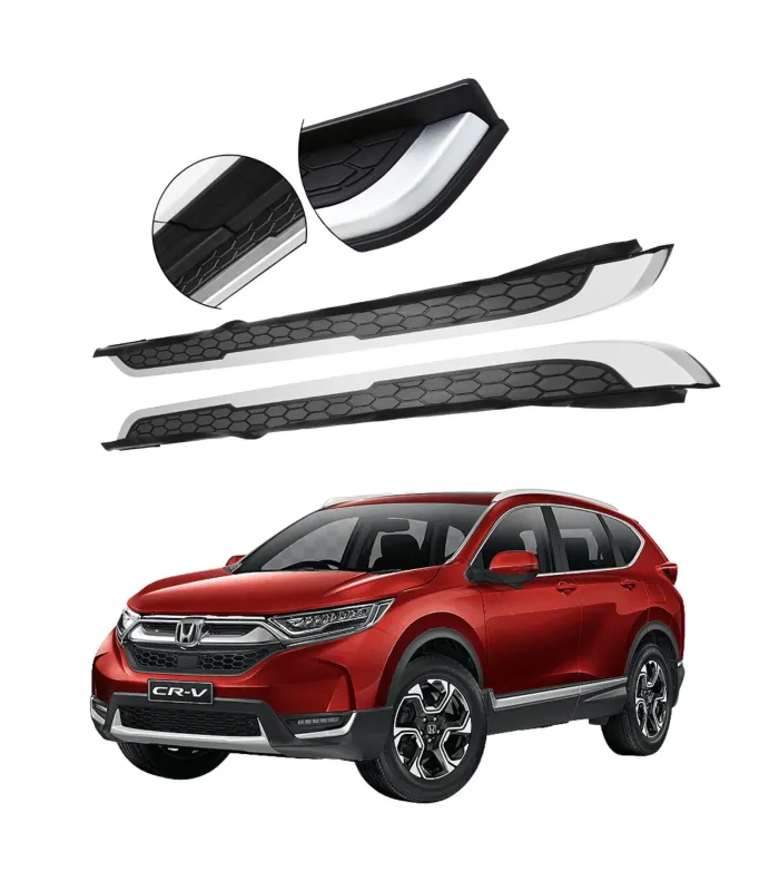 Estribo lateral de lujo Honda CR-V (2017-2022), vista delantera, destacando los esquineros.
