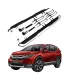 Estribo lateral de lujo Honda CR-V (2017-2022), vista delantera, mostrando el ajuste OEM.