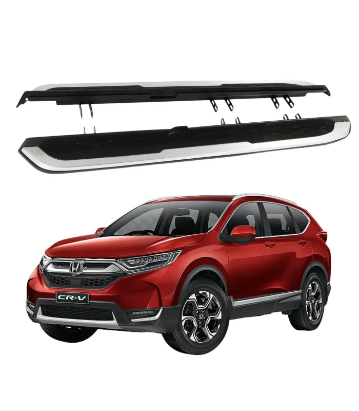Estribo lateral de lujo Honda CR-V (2017-2022), vista delantera.