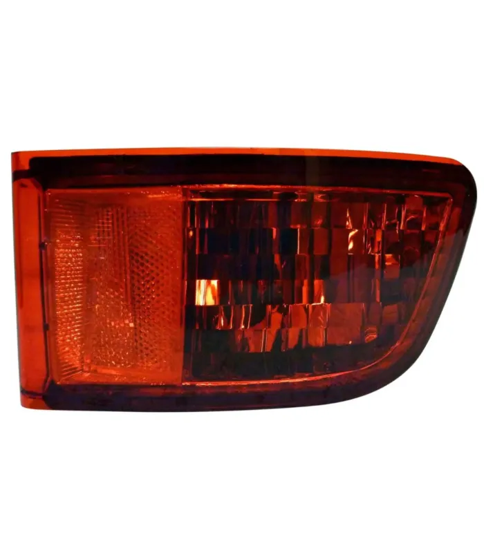 Reflector de bumper trasero Toyota Prado 2003-2009, mostrando el área de luz ámbar/naranja.