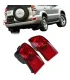 Toyota Prado (J120) vista trasera, con los reflectores de bumper listos para ser instalados.