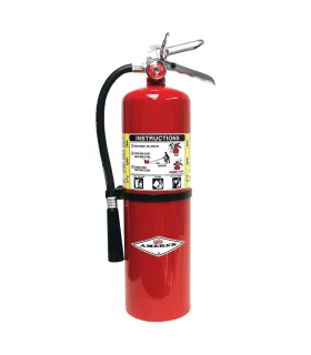 Extintor Amerex Modelo B456 de 10 libras, Polvo Químico Seco ABC, con Rating UL 4A:80B:C y presión de trabajo de 195 PSI.