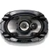 Bocinas coaxiales Clarion SE6935R de 6x9 pulgadas, 3 vías y 400W, con rejilla de protección y cono MIPP.