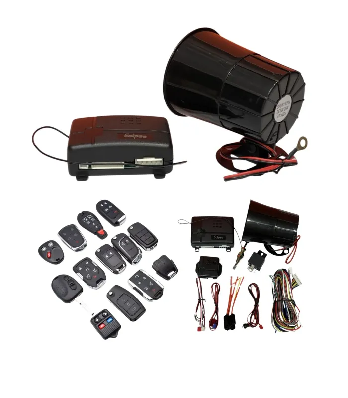 Alarma de Coche Eclipse E-1000 Integración OEM Programable con Controles de Fábrica Sensor de Impacto y Sirena 6 Tonos