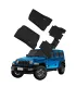 Set de alfombras tipo bandeja LIMITED de ajuste a medida en color negro para Jeep Wrangler 2018-2023.