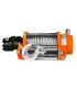 Cabrestante hidráulico industrial Prowinch de 10 toneladas, color naranja brillante, con el tambor de cable expuesto.