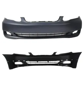 Detalle del bumper delantero Toyota Corolla 2005-2008, mostrando las aberturas de las luces antiniebla y la parrilla inferior.